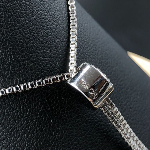 IBB Bolo Bracelet ALWAYS TOGETHER Love Rings Two Tone Pave Crystals Slider Chain - Picture 4 of 8